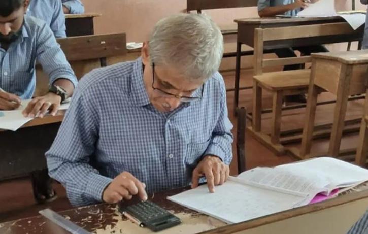 70-year-old Narayan S Bhat became topper in civil engineering