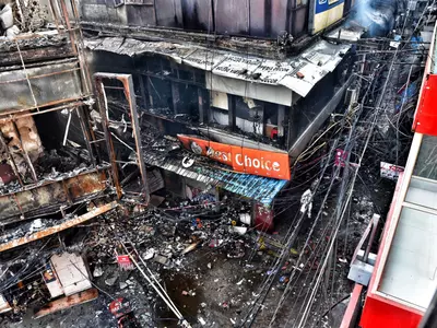 More Than 100 Shops Burnt In Massive Fire At Delhi's Chandni Chowk