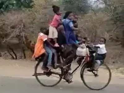 Bicycle Ride With 9 Kids
