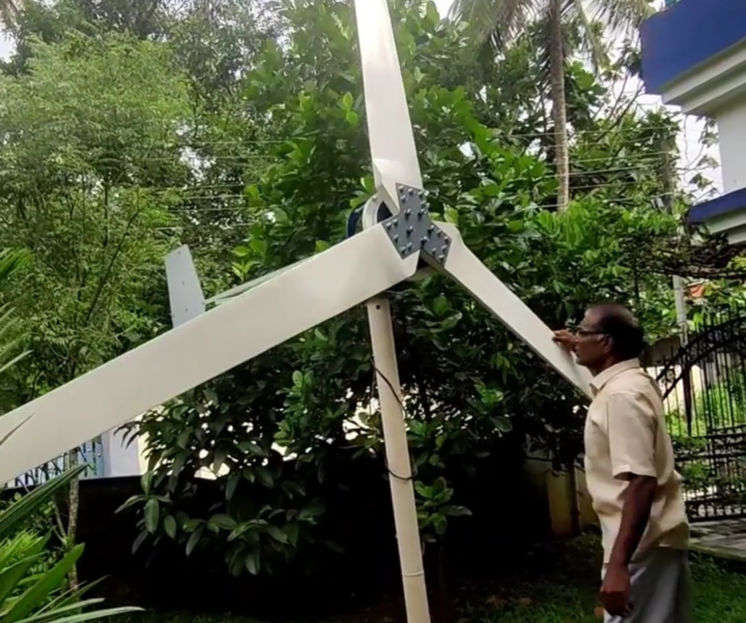 This Kerala Man Has Designed A Homemade Wind Turbine That Can Meet A Households Energy Needs image photo