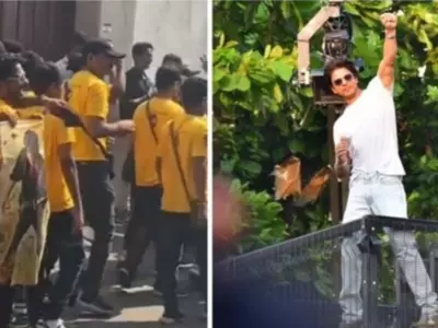 'Grateful For Making Me Feel Special', Says SRK As Fans Sing Badshah O Badshah Outside Mannat 