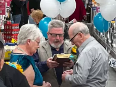 Elderly Couple Marry In Supermarket