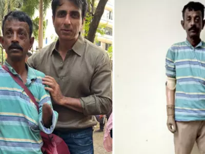 Sonu Sood Gives New Lease Of Life To Raju Ali, Man With Amputated Hands & Wins People's Hearts