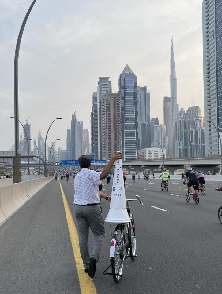 dubai man tribute to india first rocket launch