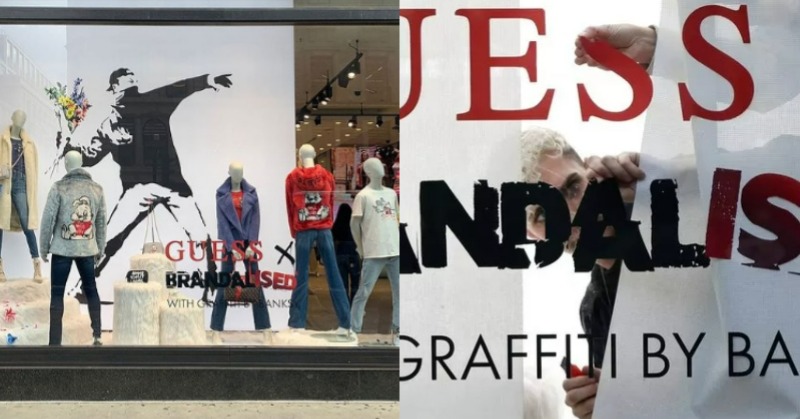 Banksy Encourages Fans To Shoplift From Guess After Brand Uses His Work In Uk Store Display