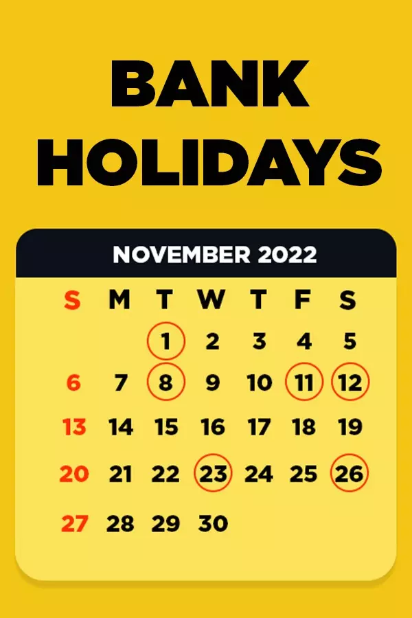 Bank Holidays November 2022 10  bank-holidays-november-2022-10