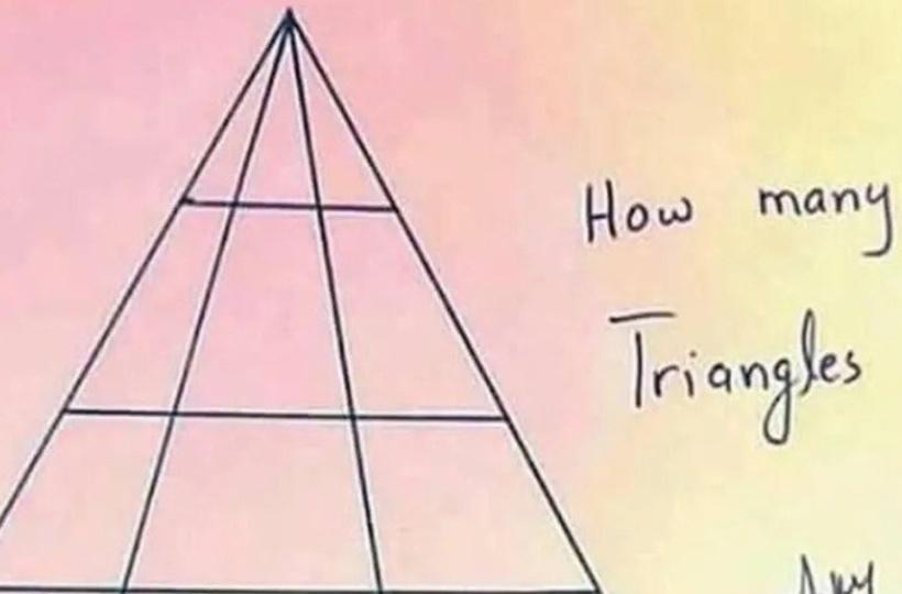 How Many Triangles Do You See - Viral Math Problem Triangle