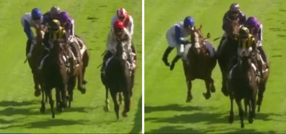 Jockey Christophe Soumillon Elbows Rival Midrace