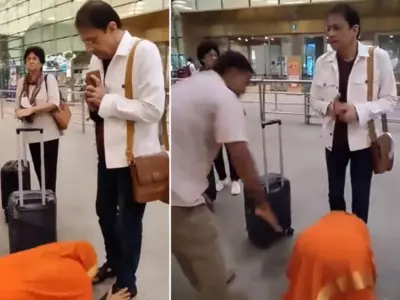 People React To Viral Video Of Woman Falling At Feet Of Arun Govil, Who Played Lord Ram On TV