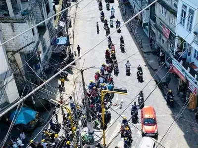 Traffic jam in Mizoram