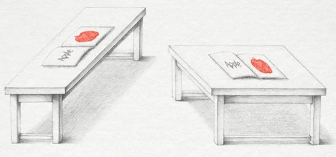 Optical Illusion Which Table Is Bigger?