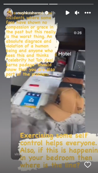 virat kohli hotel room video 