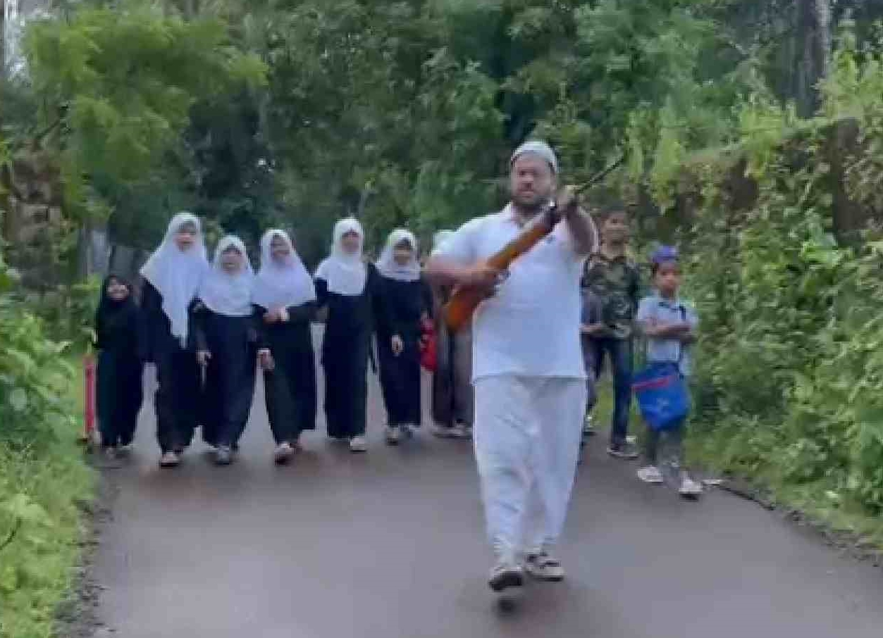 Kerala Man Seen Carrying Air Gun To Shoot At Dogs While