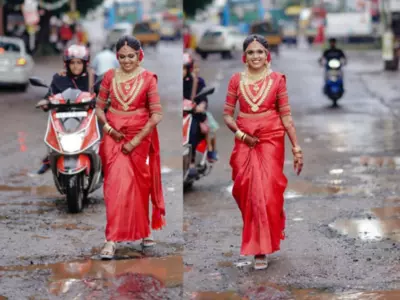Kerala bride potholes photoshoot 