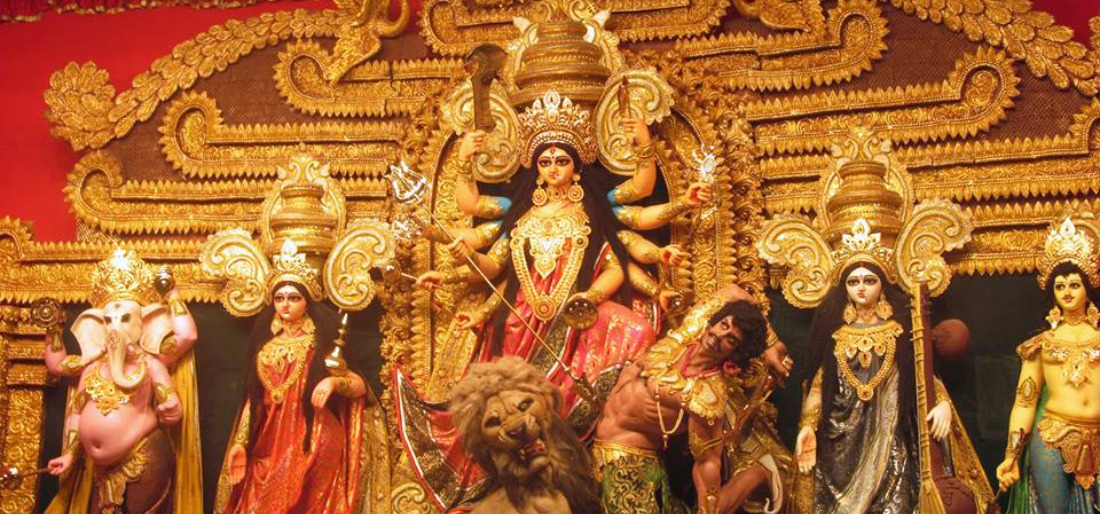 Image may contain: 1 person, indoor | Durga maa, Durga, Durga goddess