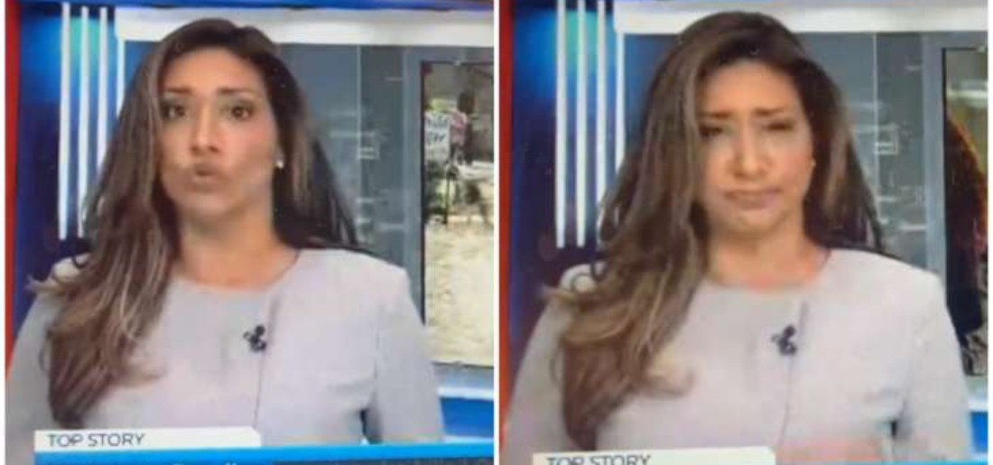 News Anchor Swallows Fly On Live Air