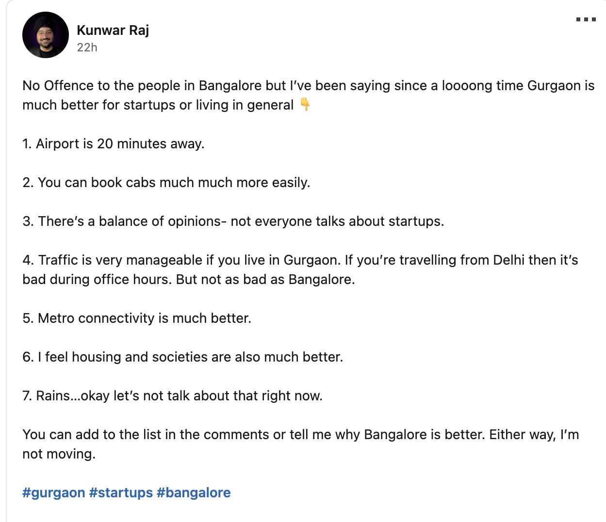 People explain why startups should look to Gurgaon over Bengaluru 