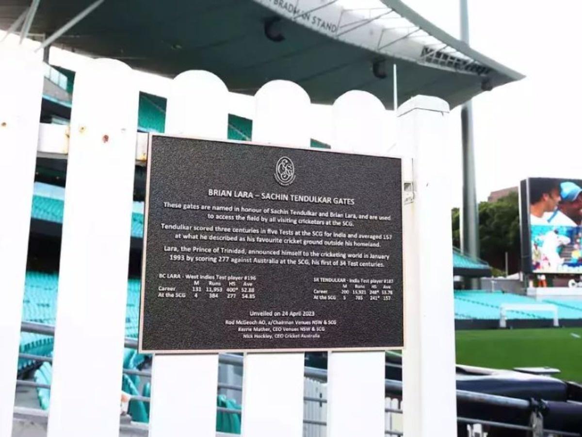 Sydney Cricket Ground Pays Tribute To Sachin Tendulkar And Brian Lara By  Naming Gates After Them