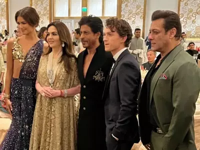 ‘Spiderverse X Spyverse’, Salman-Shah Rukh Poses With Tom-Zendaya In Unseen Pic From NMACC Gala