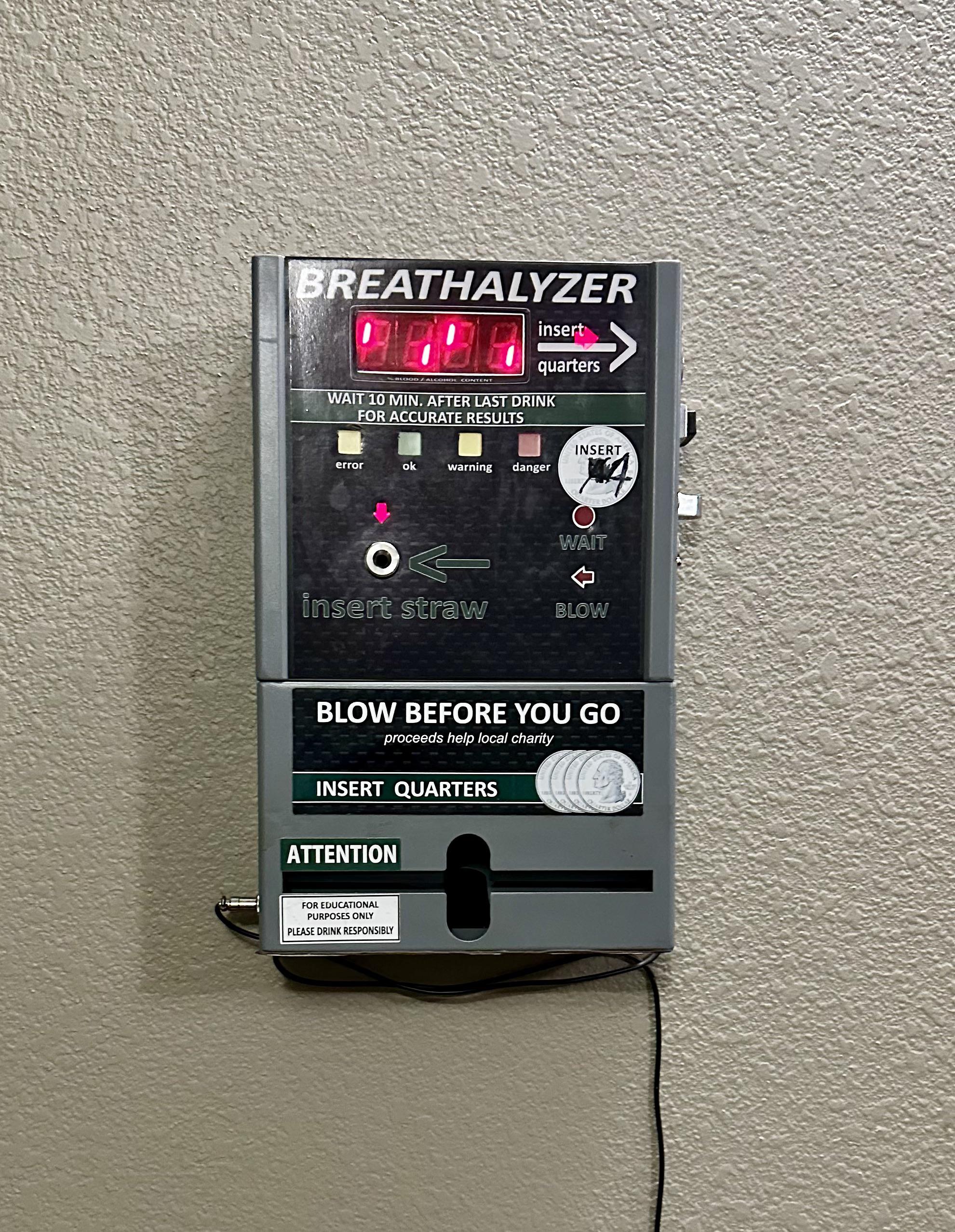 Local Bar Installs Breathalyzer For Customers