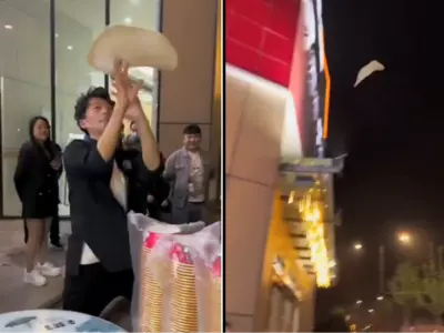 Chef's Unbelievable Frisbee Boomerang Trick with Bread Paste Goes Viral