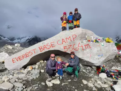 Family Hikes To Mt. Everest's Base Camp With 4 Young Kids