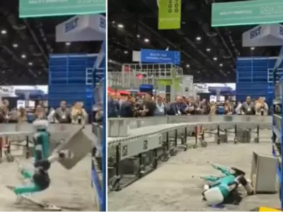 Robot Collapses After Day of Work, Internet Is In Shock (2)