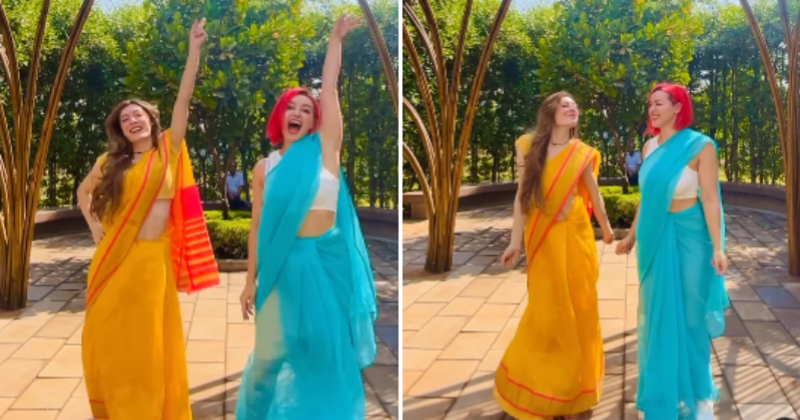 Watch German Woman Dancing On London Thumakda In Yellow Saree 3877