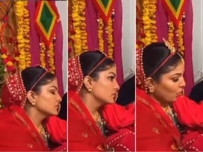 Unforgettable Moment Bride Takes Nap in Phera, Video Goes Viral