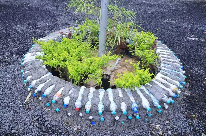 Two friends built a special house with cow dung, soil and plastic bottles