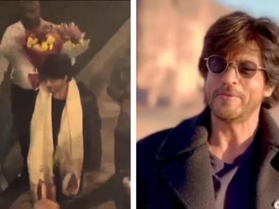 Shah Rukh Khan Gets A Grand Welcome In Kashmir, Honoured With Shawl And Bouquet Of Flowers