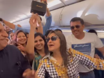 Unusual Sight Passengers Break into Dance on Sapna Chaudhary's Song in a Flying Plane