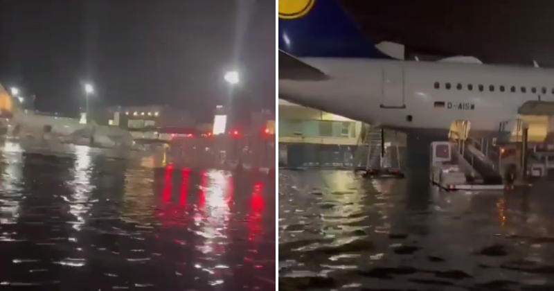 During A Storm, Frankfurt Airport Flooded, Suspending Air Traffic