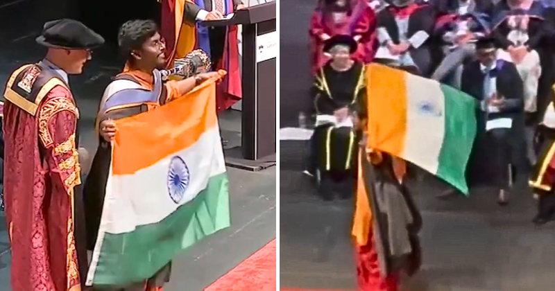 Indian Student Unfurls Indian Flag During Graduation Abroad - FarAwayJobs