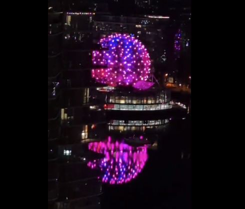 On Thursday, Science World Switched Back The Iconic Dome Lights
