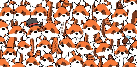 Optical Illusion: Find 3 Hidden Foxes Among Red Pandas In 9 Seconds