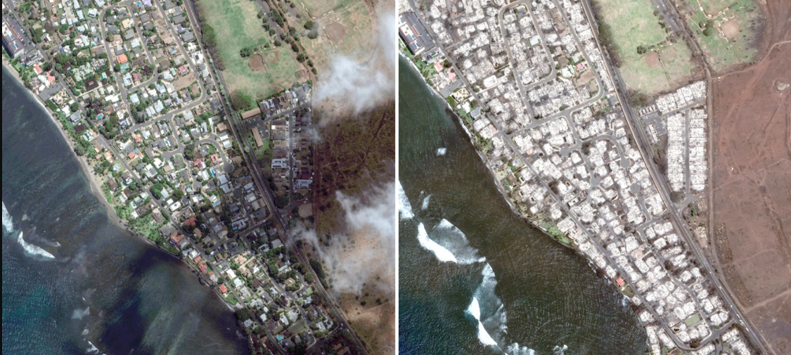 Wildfire Devastation In Lahaina Captured By Satellite