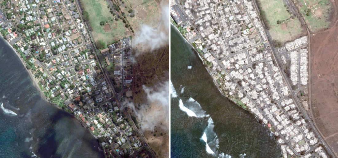 Wildfire Devastation In Lahaina Captured By Satellite