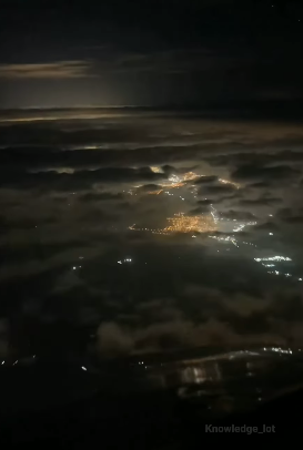 This viral video was recorded from inside a plane at night and shows what the world looked like from the sky.