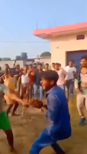 Villagers beat thief after catching him in viral video Internet is divided