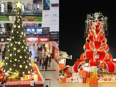 Malls In Delhi NCR Decked For Christmas /  Cafes