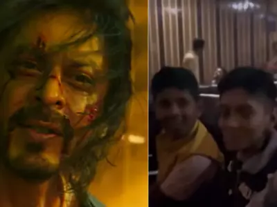 Two Kids Visit Theatre For The First Time To Watch 'Pathaan,' Lauds SRK's Film In Viral Video