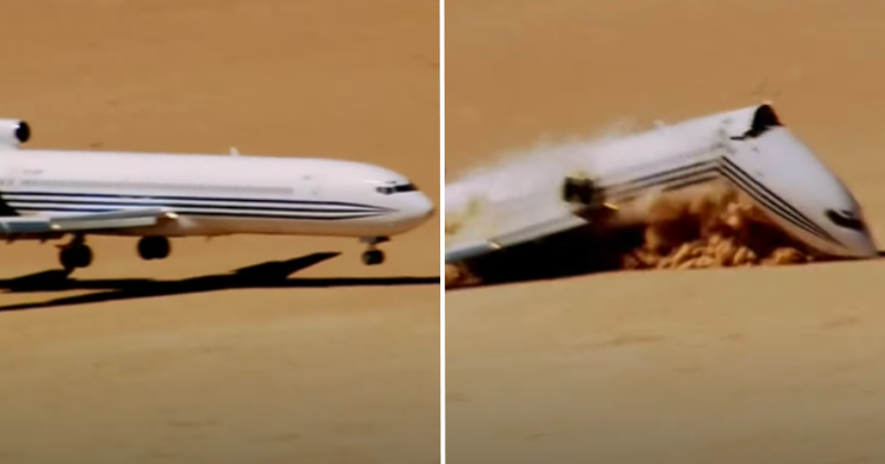 boeing 727 crash experiment video