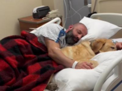 Service Dog Stays With Owner Suffering From Heart Disease