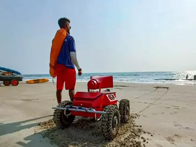 AI-Powered Robots Deployed On Goa Beaches To Improve Lifesaving Efforts