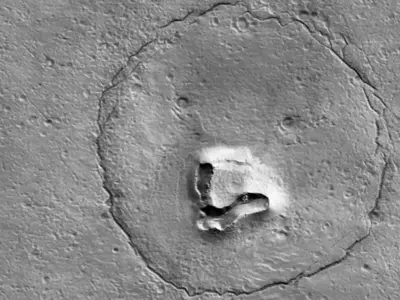 Is That A Bear On Mars? Image Captured By NASA Orbiter Drives The Internet Crazy