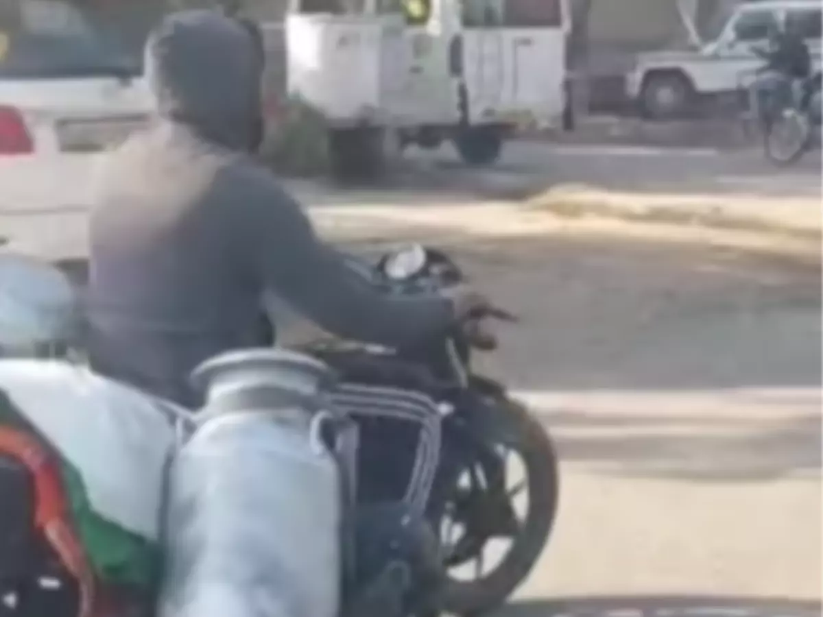 Man Delivers Milk On Harley Davidson Bike