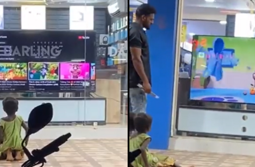 TV Store In-charge Puts On Cartoons For Homeless Children