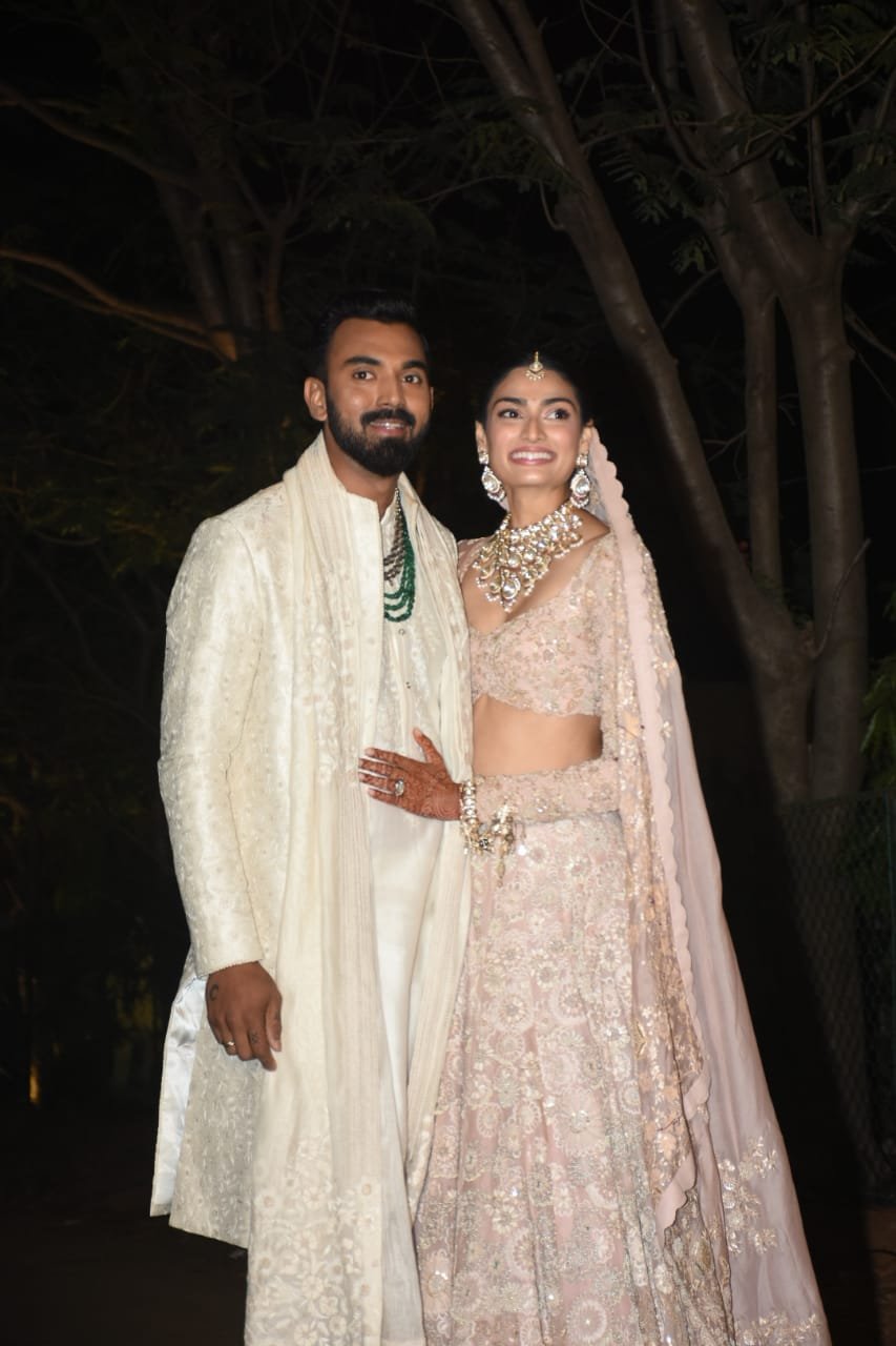 Athiya Shetty And KL Rahul Joyfully Pose For Pictures After Their Wedding