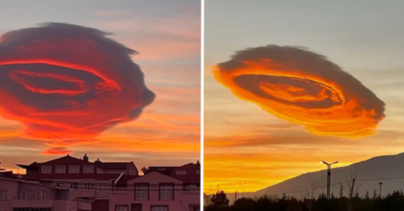 UFO-Shaped Cloud Seen Over Turkey